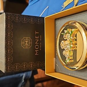 Monet Compact Double Mirror Three Owls Crystal